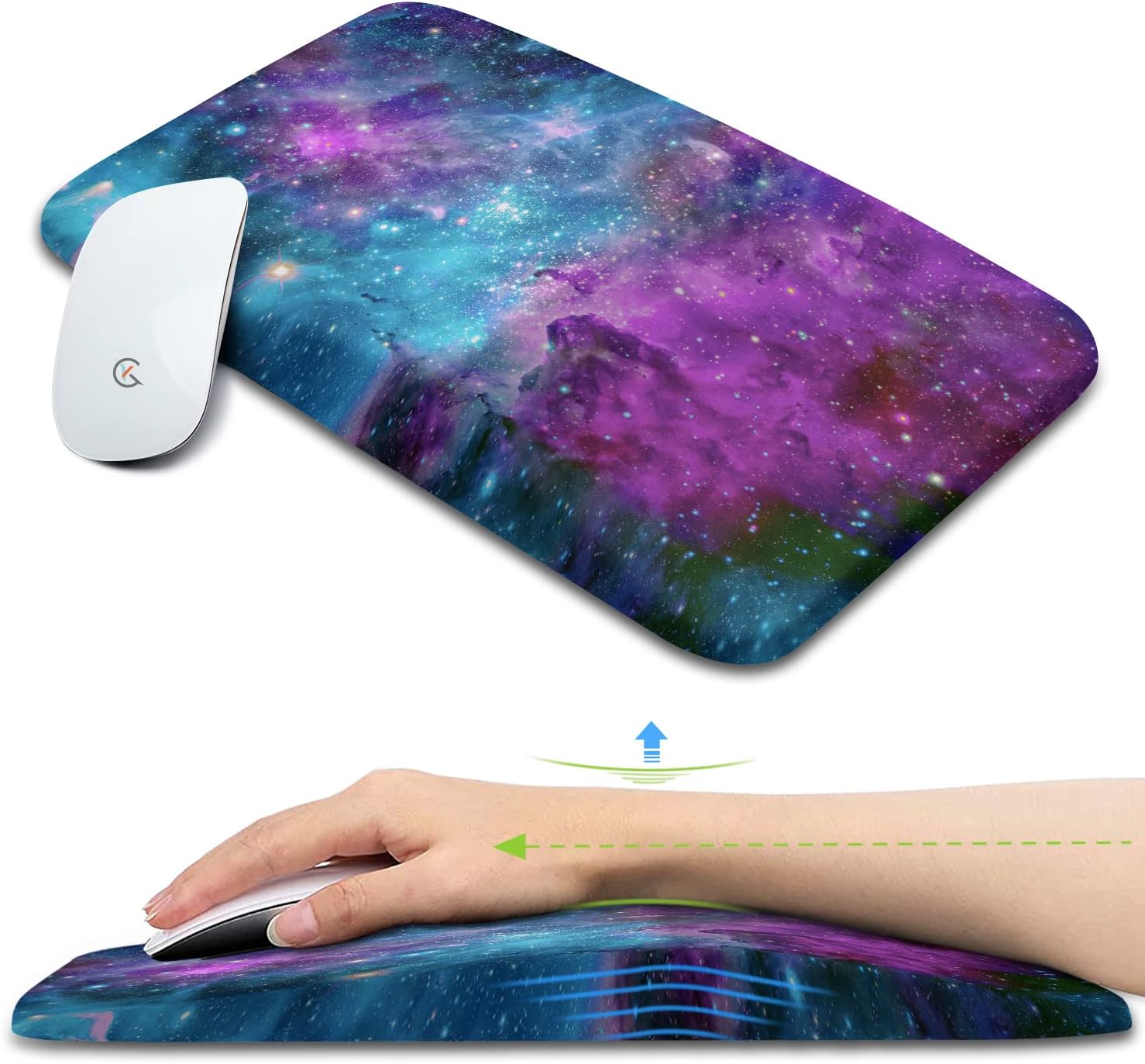 KUOSGM Large Ergonomic Mouse Pad Wrist Support, Carpal