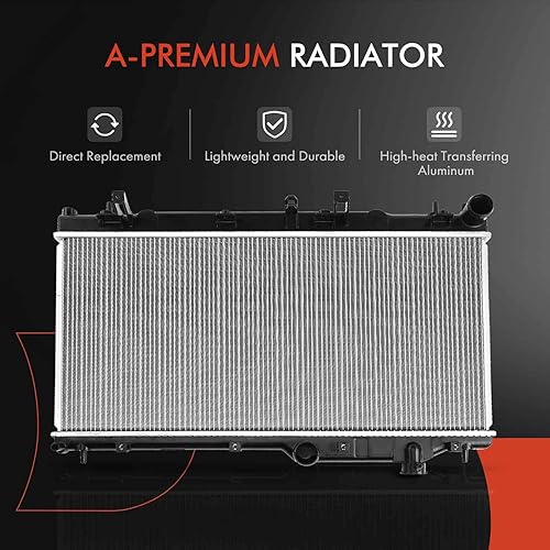 Miniatura 7 de A-Premium Conjunto de radiador de refrigerante del motor compatible con Subaru Impreza 2008 2009 2010 2011 2012 2013 2014 H4 2.5L turboalimentado,