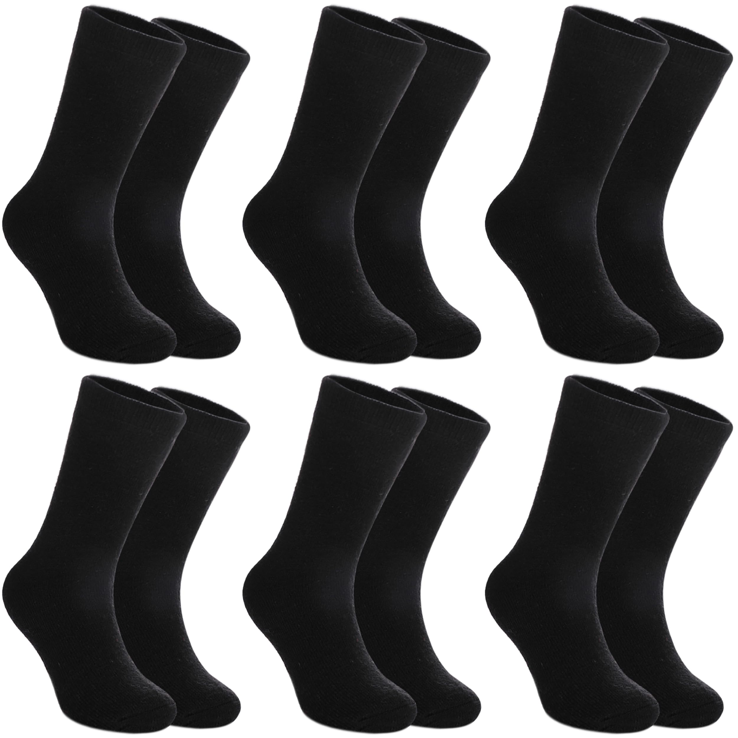 SDBING Kids Merino Wool Hiking Socks - Toddler Boys &amp; Girls Warm Thick Thermal Winter Crew Socks - 6 Pairs