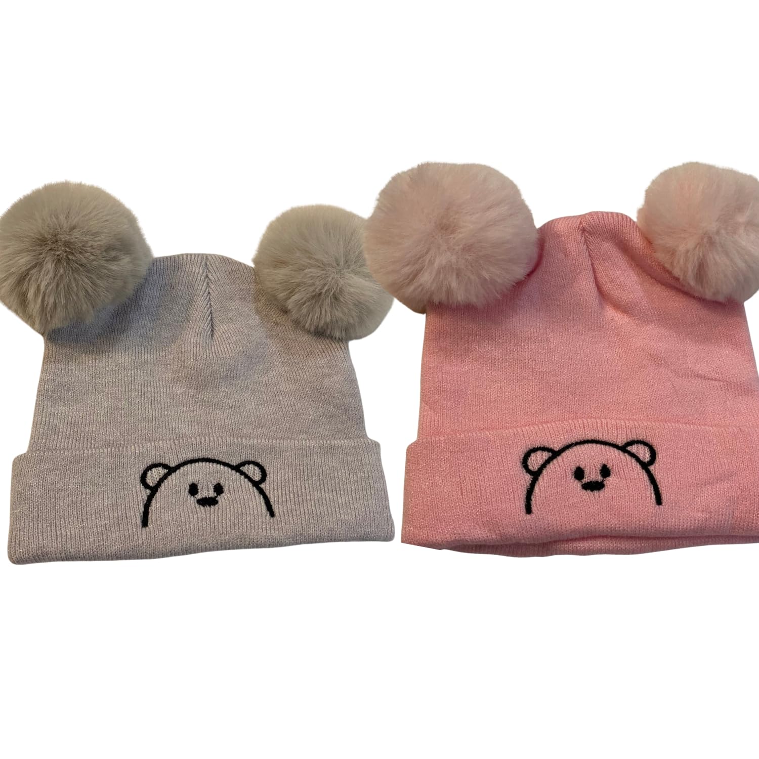 Woolen Warm Double Pom Pom Beanie Hat for Baby Boys Girls Toddler Winter Knit Cap Soft Cute Cozy Hat for Kids Age 1-4 Years Outdoor Cold Weather Woolen Warm Double Pom Pom Beanie Hat for Baby Boys Girls Toddler Winter Knit Cap Soft Cute Cozy Hat for Kids Age 1-4 Years Outdoor Cold Weather