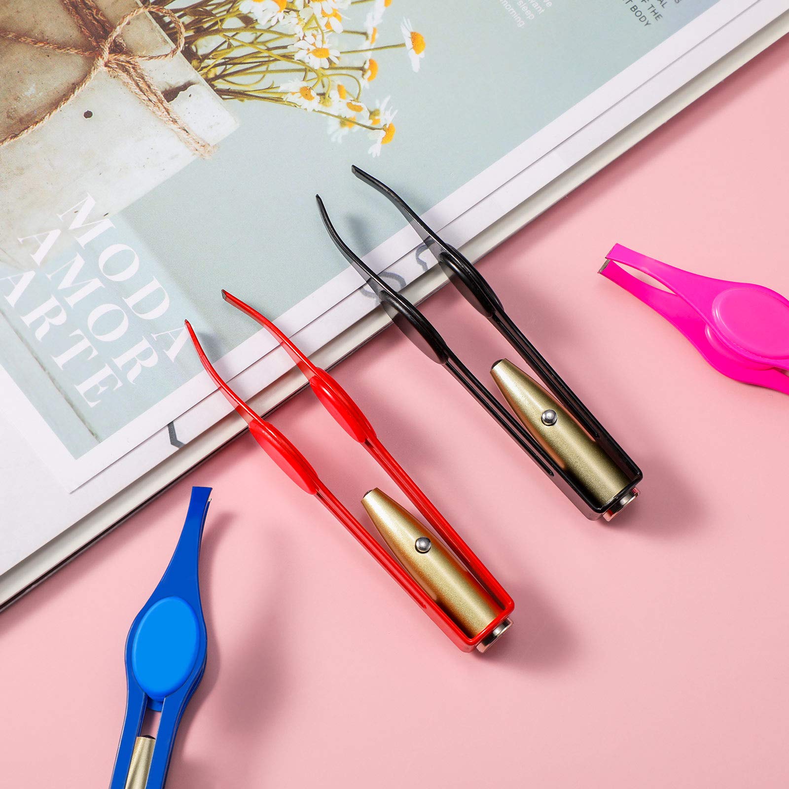 2 Stück LED-Pinzette, Beleuchtet, Edelstahl – Für Augenbrauen, Haarentfernung & Make-up