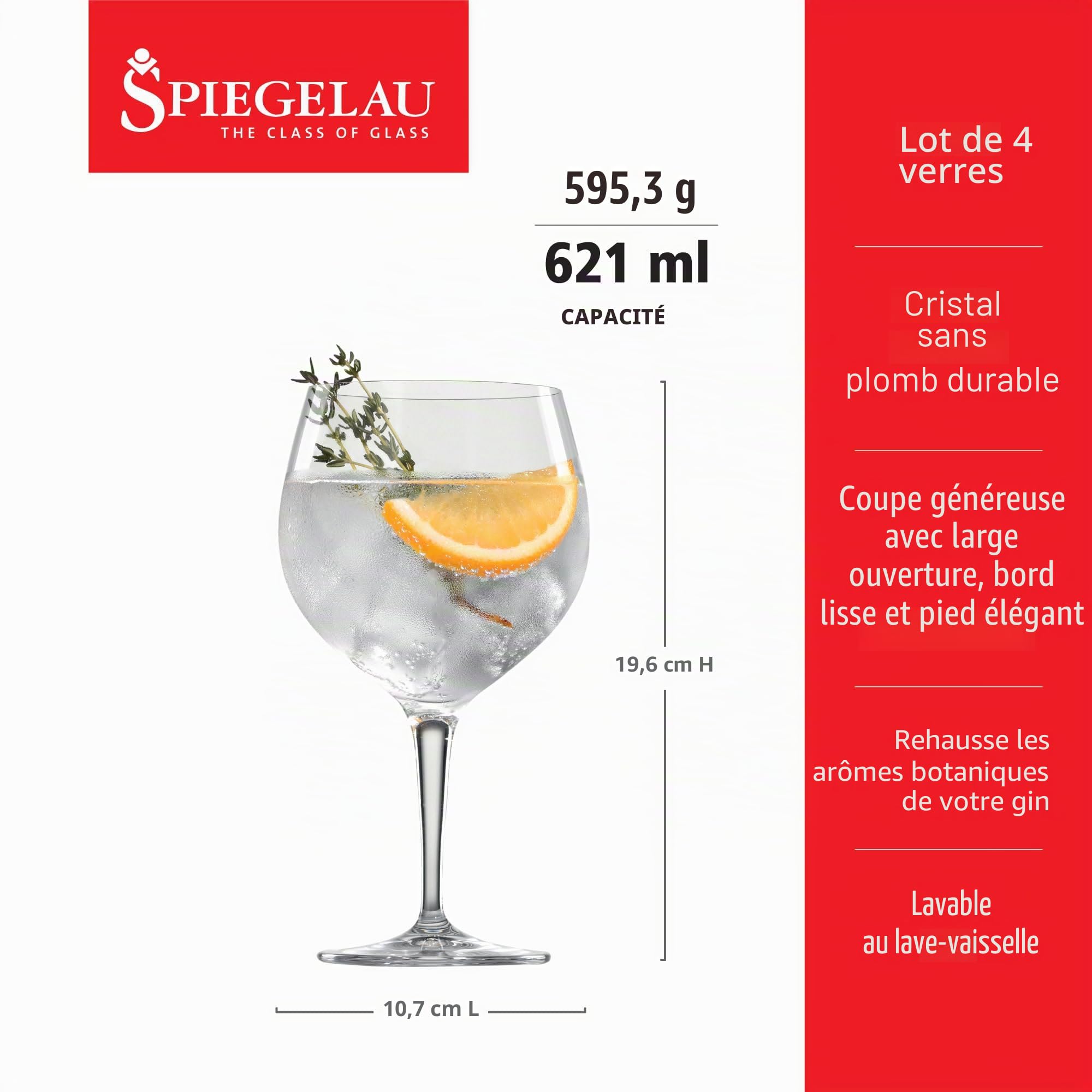 Verre en Cristal Spiegelau and Nachtmann, « Special Glasses », Verre, Transparent, 4 Verres