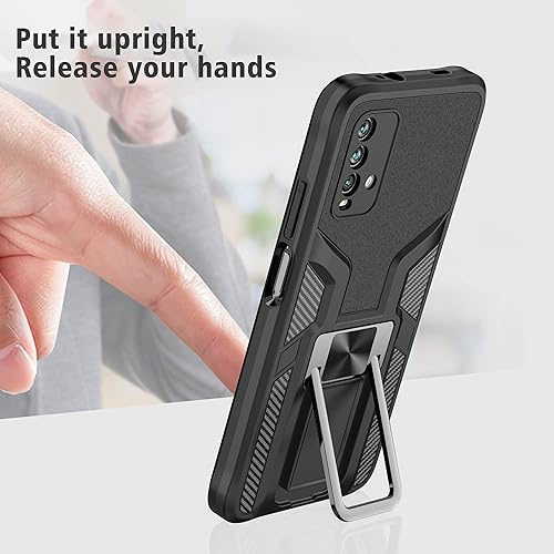 Miniatura 2 de Asuwish Funda compatible con Xiaomi Redmi Note 9 4G (no compatible con Redmi Note 9), protector de pantalla de vidrio templado, soporte de anillo,