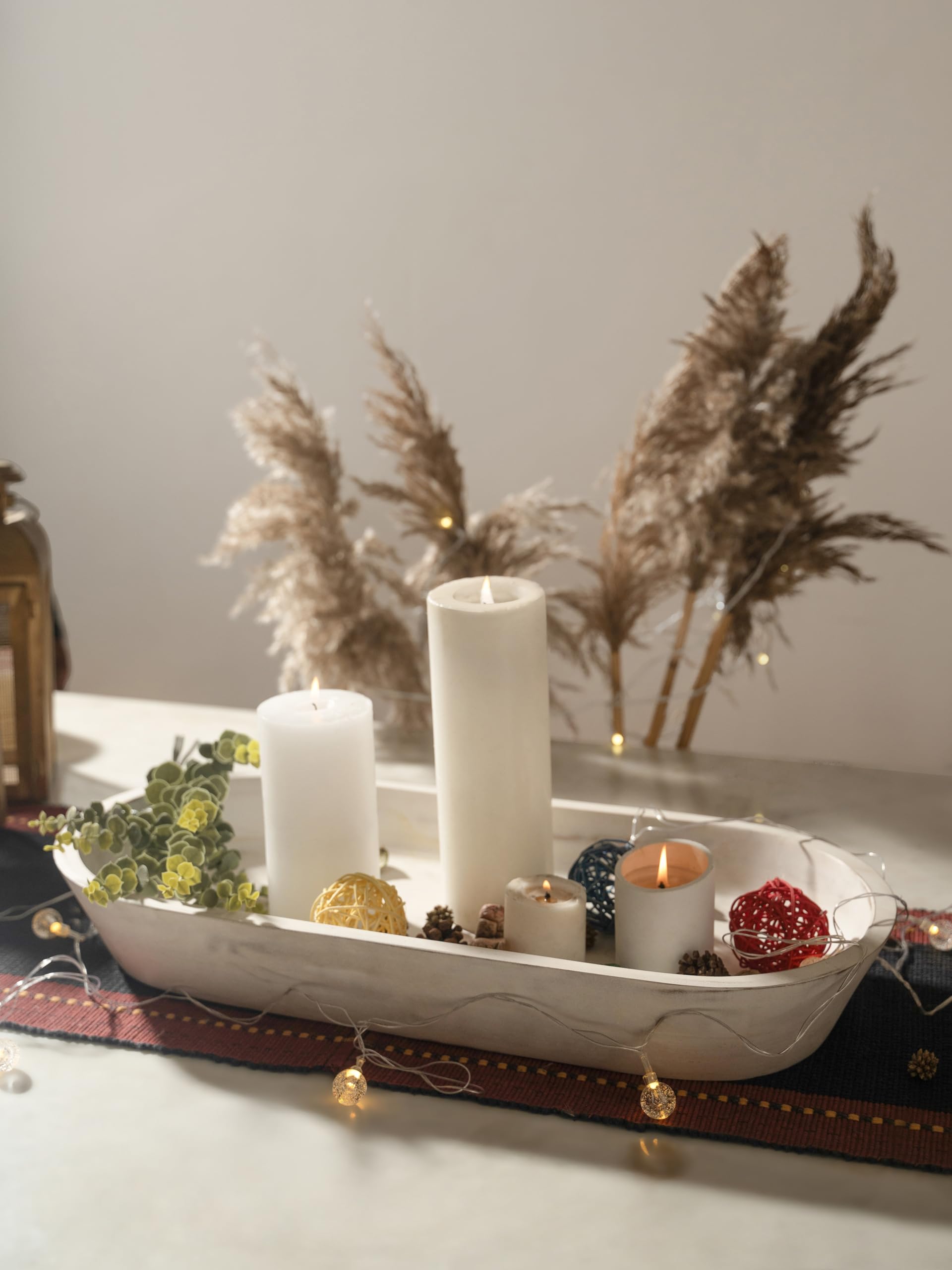 Luxe Designs Ciotola per impasto in legno di acacia, ciotola decorativa fatta a mano per decorare la casa, il bagno, il bancone della cucina e molto altro ancora, grande ciotola in legno