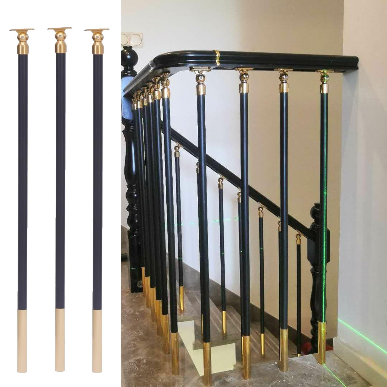 Garde-Corps de sécurité en cuir de veau pour escalier de villa de prestige