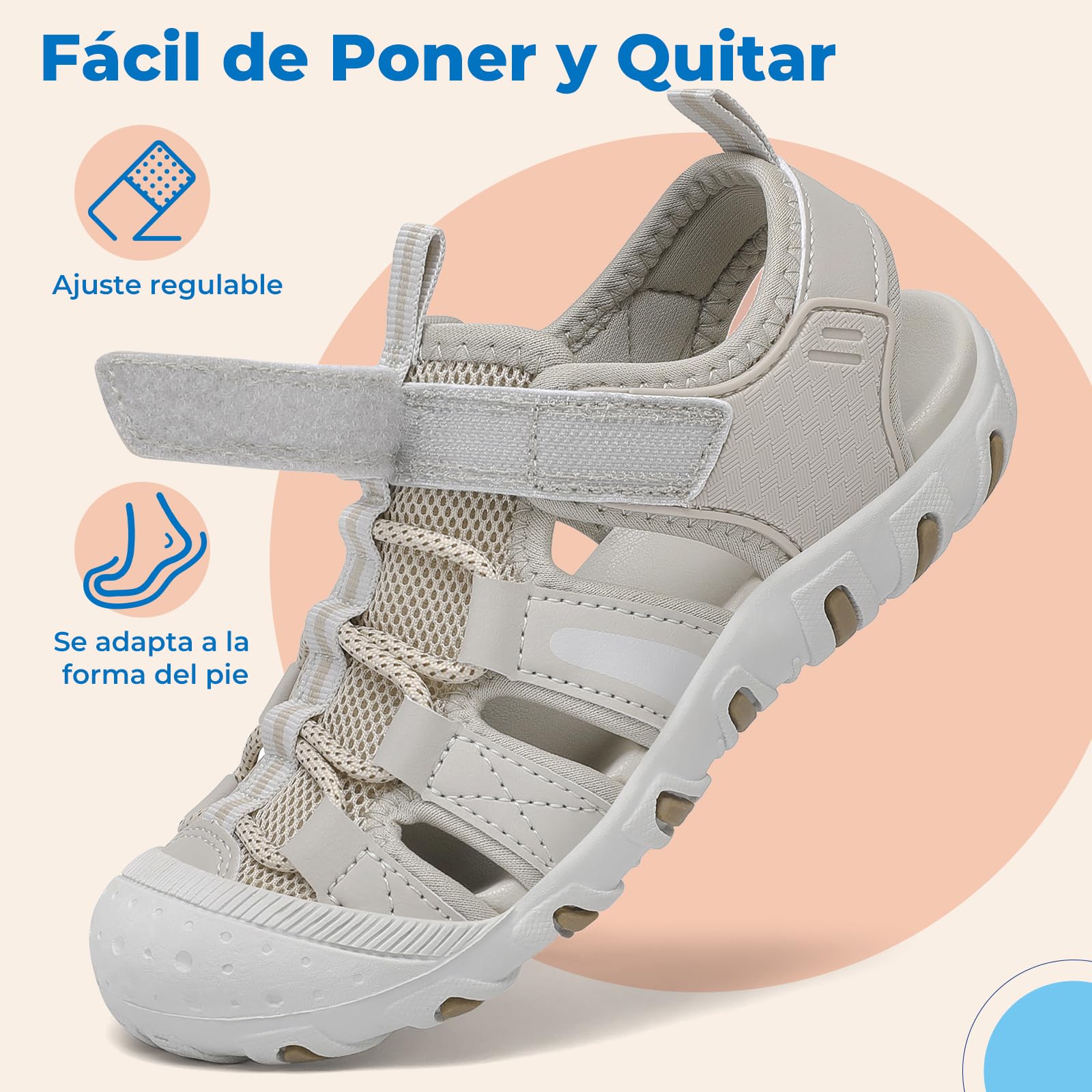 SAGUARO Sandalias Calzado de Verano para Niños Puntera Cerrada para Trekking y Senderismo Tallas 25-38 — view 5