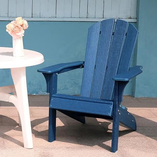 Adirondack - Silla de patio, sillas de exterior resistentes a la intemperie para césped, patio trasero, jardín, hoguera, sillas de plástico para