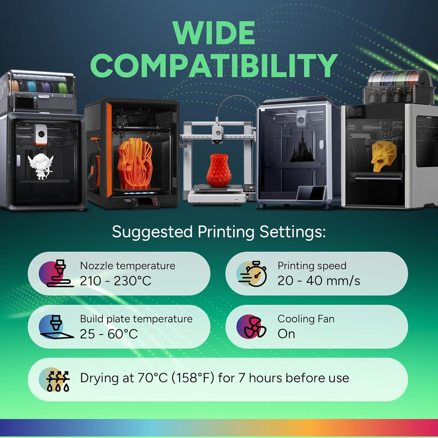 OVERTURE TPU Filament 1.75mm Flexible Roll, 95A Soft 3D Printer Filament, 1kg Spool (2.2 lbs), Fit Most FDM Printer (TPU Black)