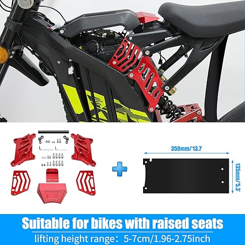 Miniatura 4 de URLWALL Guardabarros trasero más largo, protector de barro trasero mejorado con absorción de golpes, protector de polvo trasero para Sur Ron Light