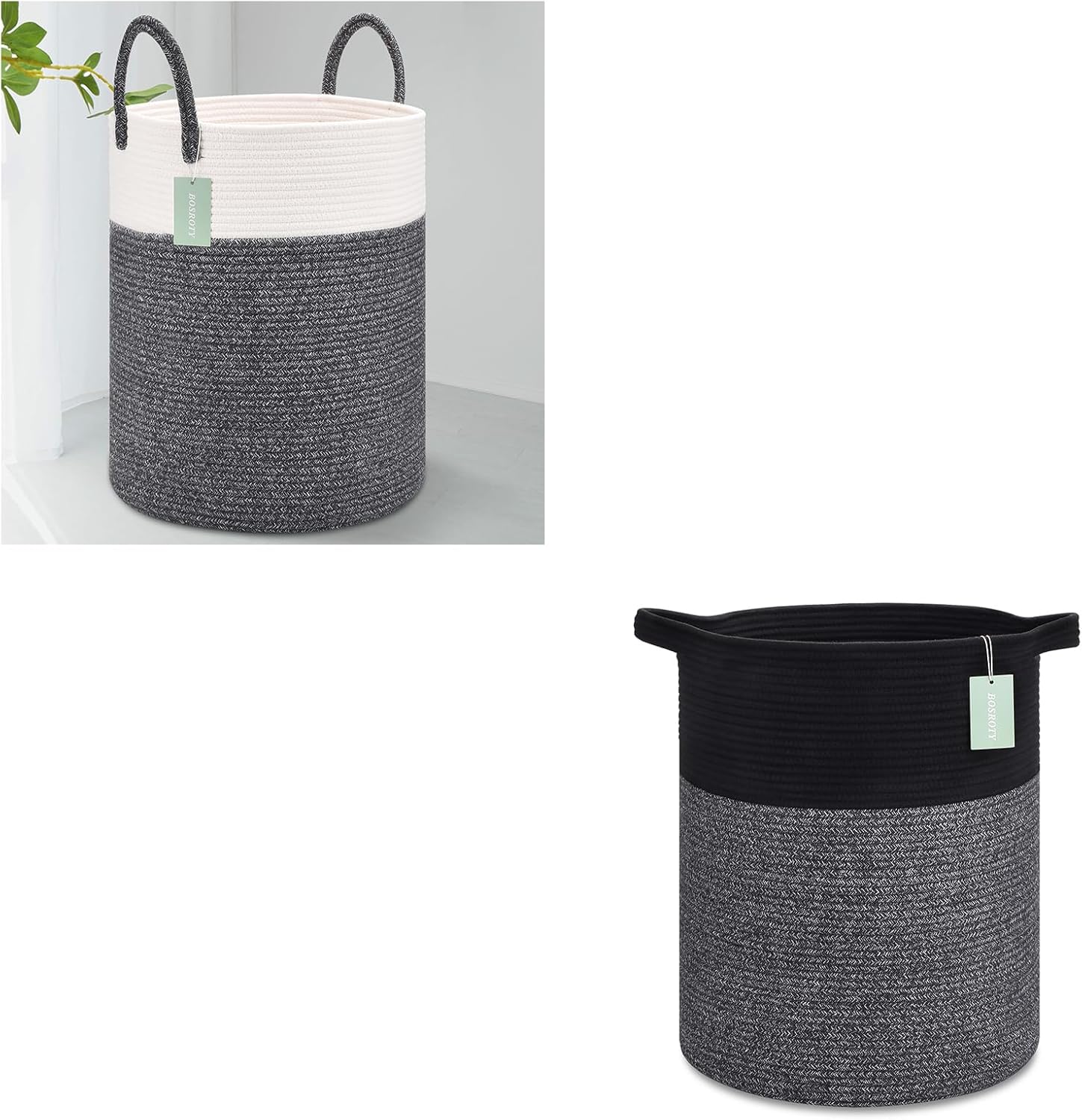 2 Pack Large Blanket Basket, Tall Laundry Basket 65L and 72L, Nursery Hamper, Laundry Hamper, Clothes Basket Laundry, Large Storage Basket, Toy Basket