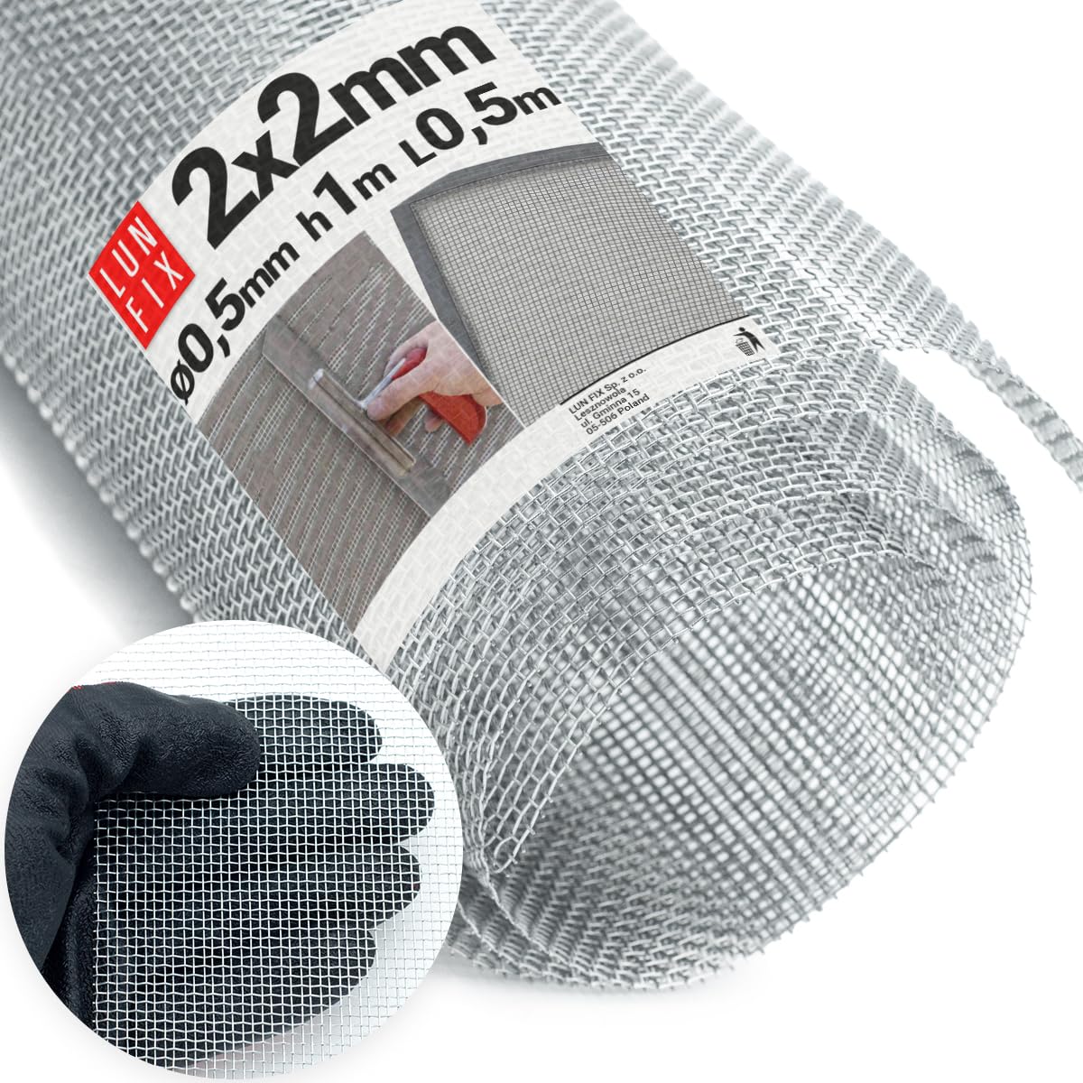 Rete metallica a maglie fini zincata 2x2 mm Ø0,5mm 1x0,5m – Rete metallica, filo per conigli, zanzariera al metro per protezione dagli insetti, copertura per pozzo della cantina, copertura per pozzo