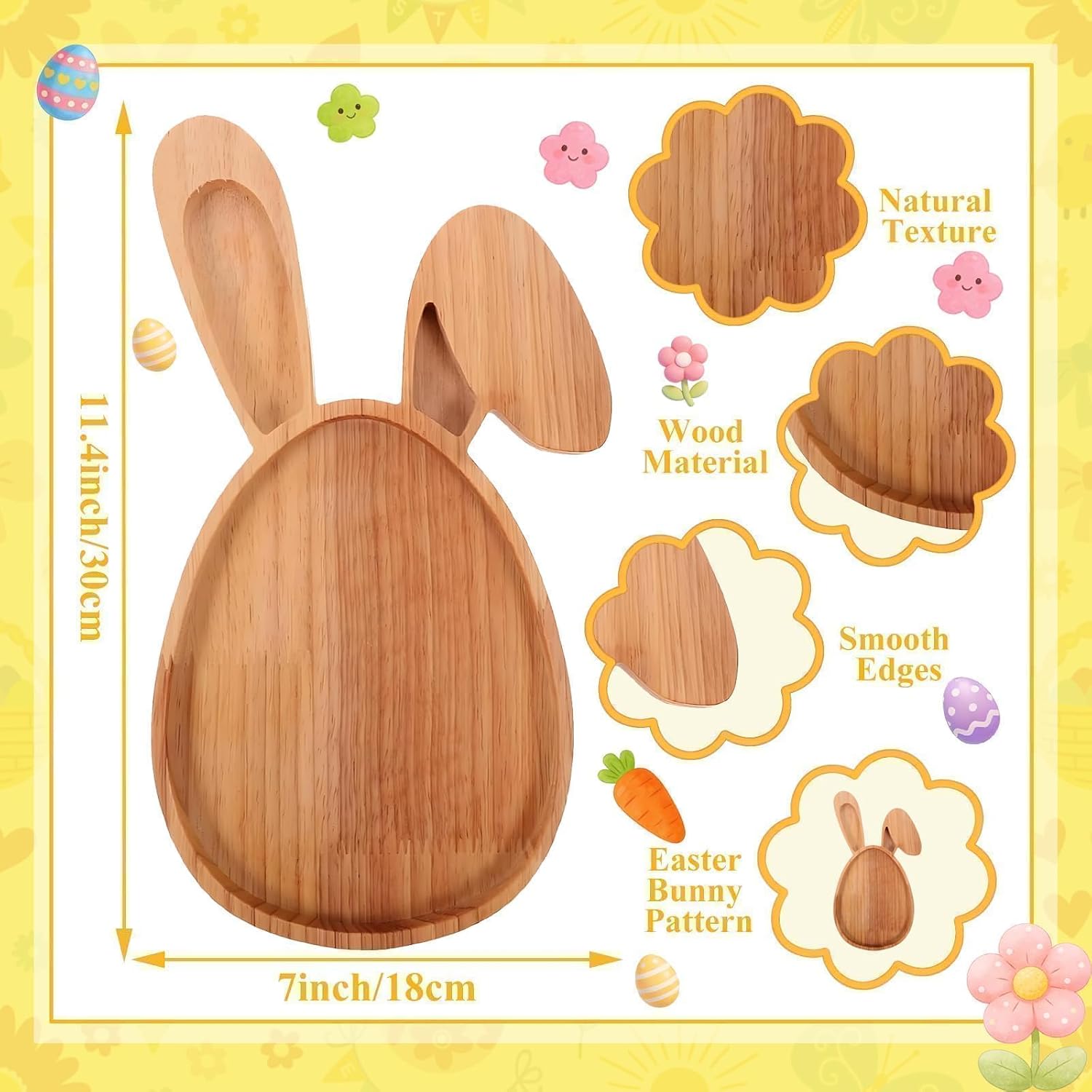 Rabbit Charcuterie Boards for Easter,Wooden Charcuterie Serving Platters | Farmhouse Bunny-Shaped Wood Cutting Board Funny Serving Platter for Easter or Spring Rustic Kitchen Decorative