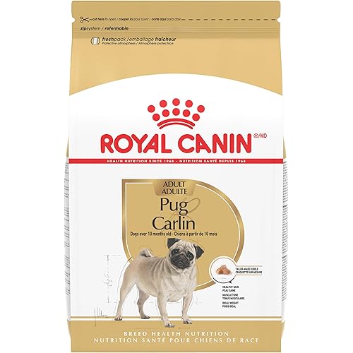 Royal Canin Breed Health Nutrition Pug Adult Dry Dog Food, 10 lb Bag