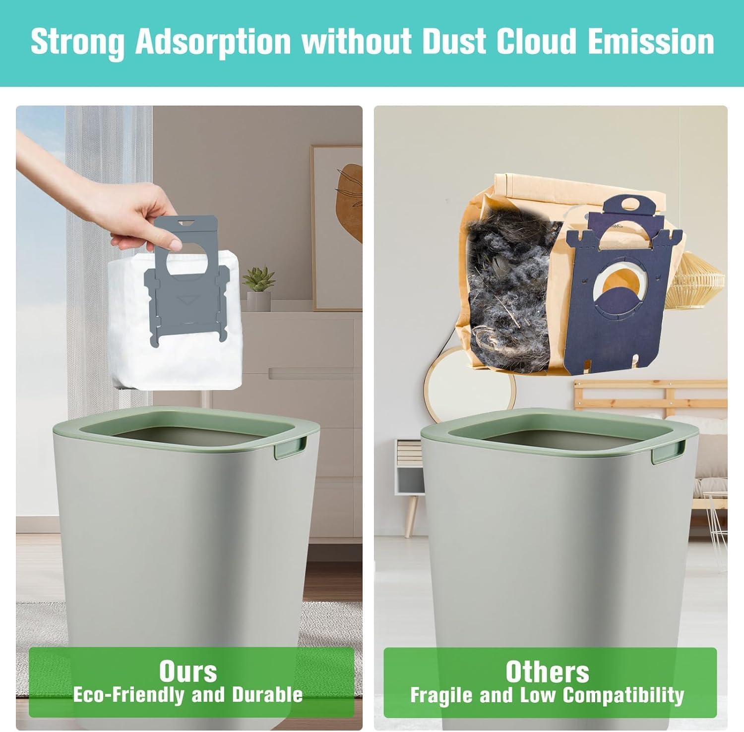 22 Pack Replacement Vacuum Bags Compatible with iRobot Roomba i7, i7+, j7, j7+, i3, i3+,i4, i4+, i6, i6+, i8, i8+, s9, s9+ Plus, i & s & j Series Automatic Dirt Disposal Bags