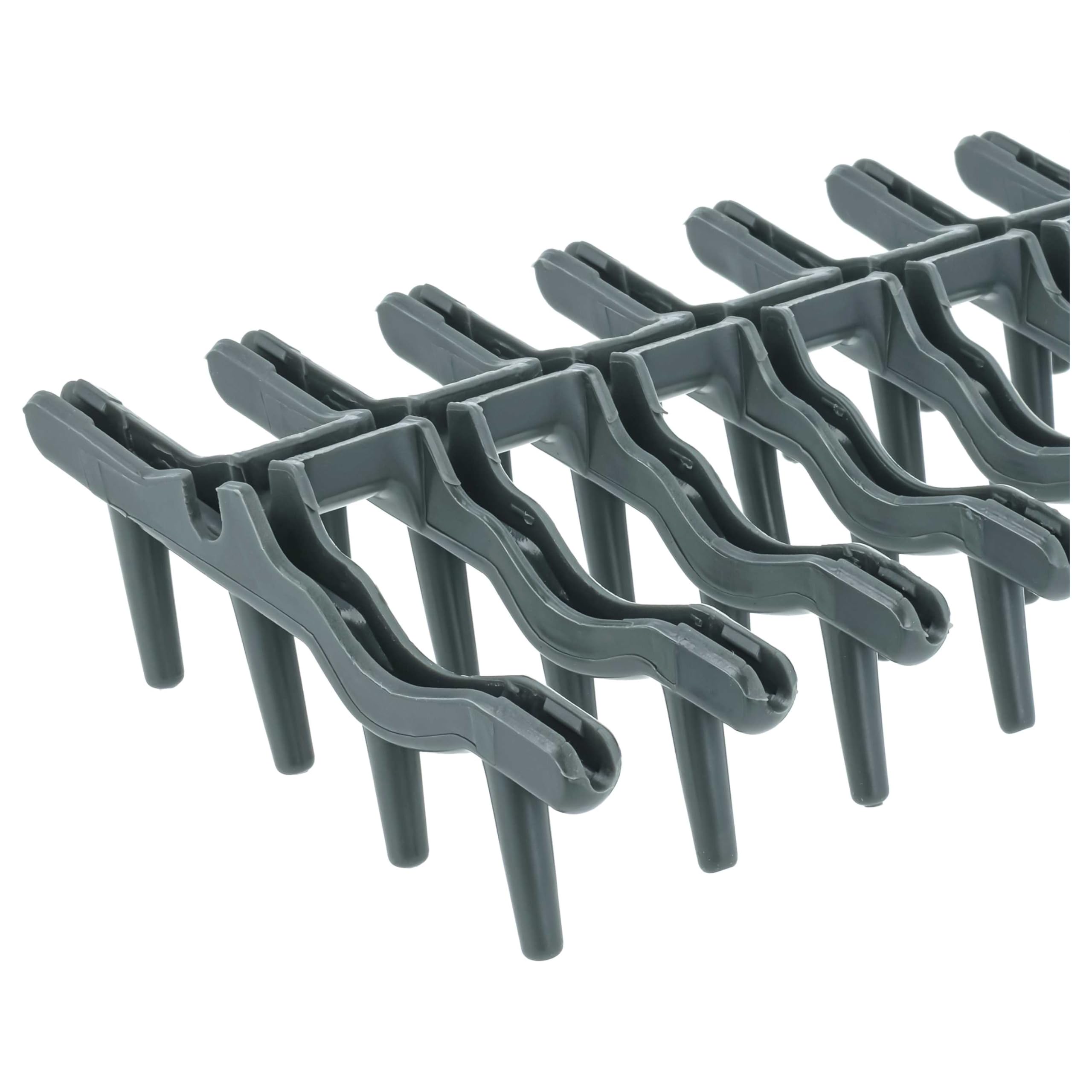 vhbw 4x módulo para cesta superior compatible con Faure FDT26022FA lavavajillas - caucho, gris oscuro