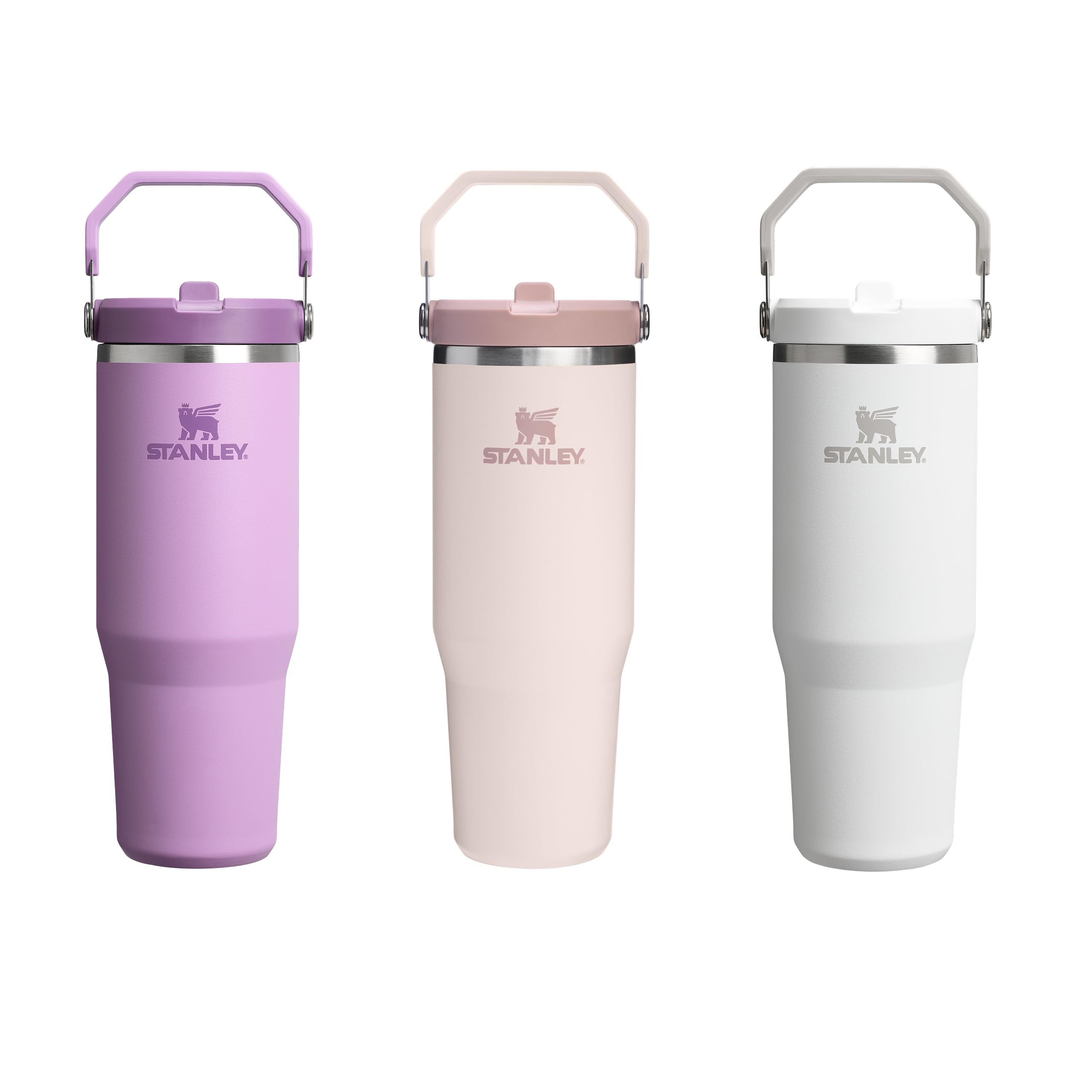 Stanley Flip Straw Tumbler 1.0 Gourde Avec Paille 0.89L - Froid Pendant 12 Heures - Gourde Isotherme - Sans BPA - Thermos Facile à Transporter - Va au Lave-Vaisselle - Rose Quartz