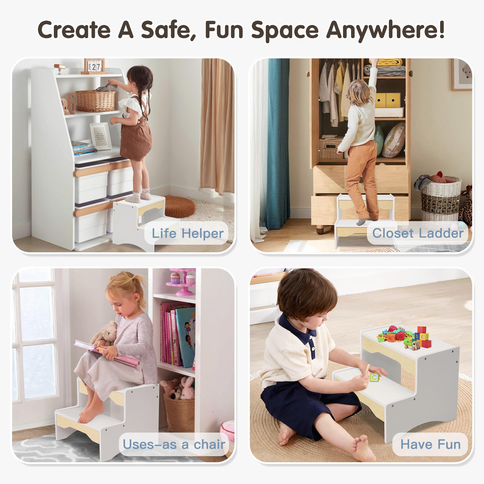 Sgabello Scaletta StrongTek - 19 Cm, Antiscivolo, Portatile, Capacità 136 Kg, Per Casa E Giardino - Foto 7