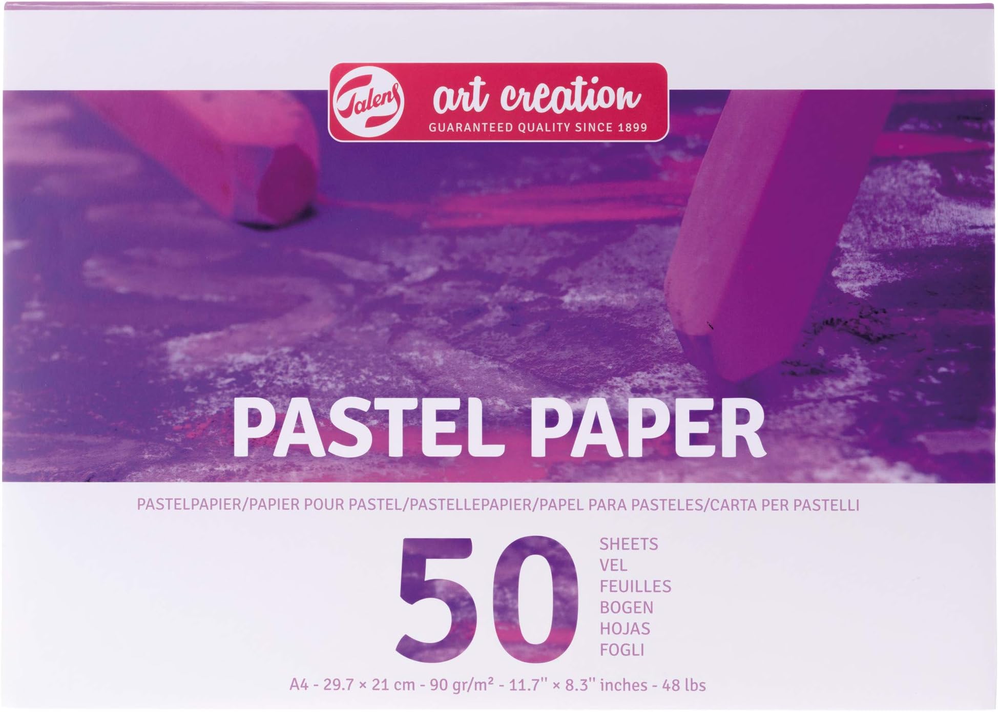 A4 Pastel Paper 50 Sheets, 21.1 x 29.7 x 0.9 cm