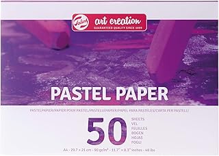 A4 Pastel Paper 50 Sheets, 21.1 x 29.7 x 0.9 cm, White