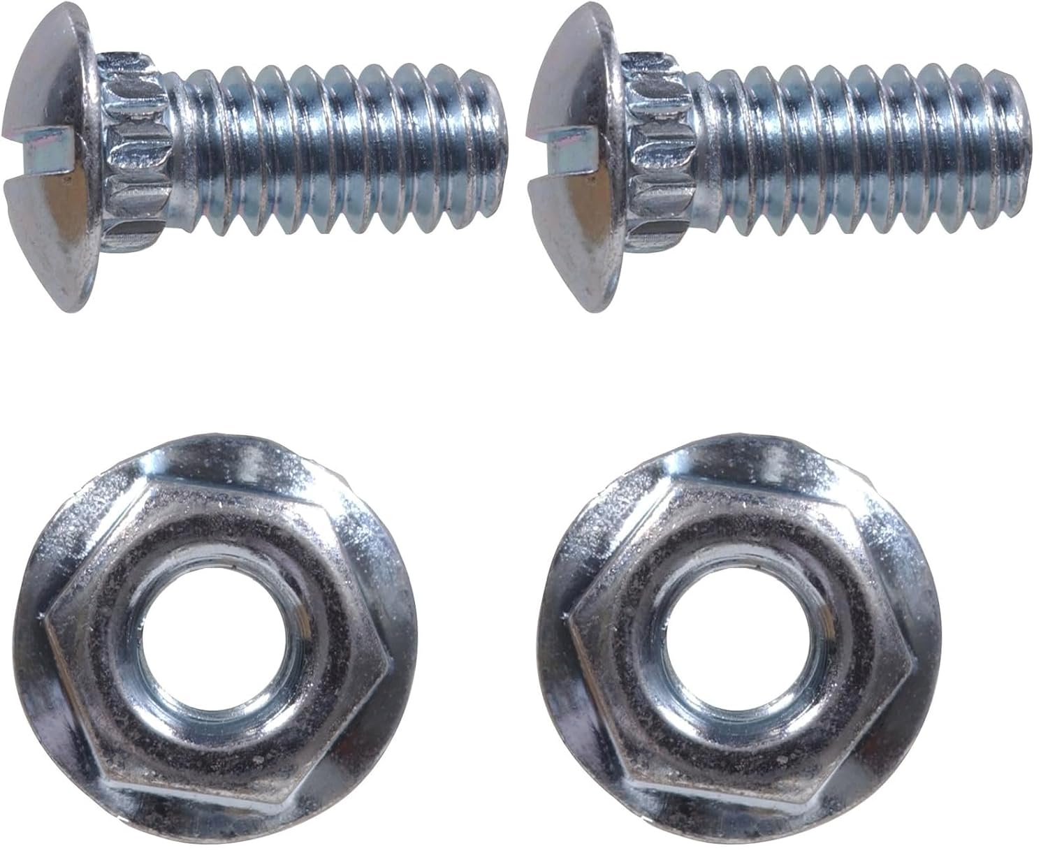 The Hillman Group 852140 1/4 x 1/2-Inch Ribneck Carriage Bolts and Nuts, Zinc Plated