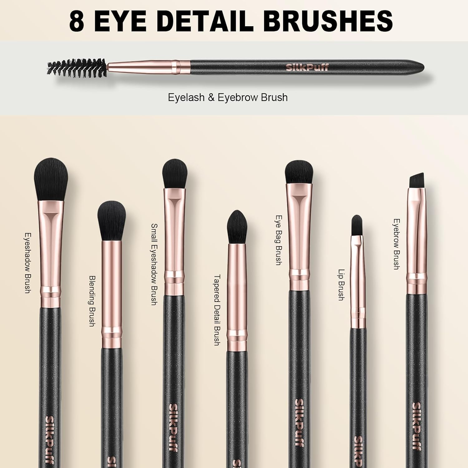 Silkpuff Makeup Brushes Set 15 Pcs Professional, Travel Makeup Brushes With Brush C... - Image 3