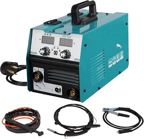 Miniatura 9 de Soldador MIG de 270 amperios, núcleo de flujo de 110 V/220 V, gas, inversor IGBT, antorcha y alambre de soldadura sólido de 2 libras, soldador 270