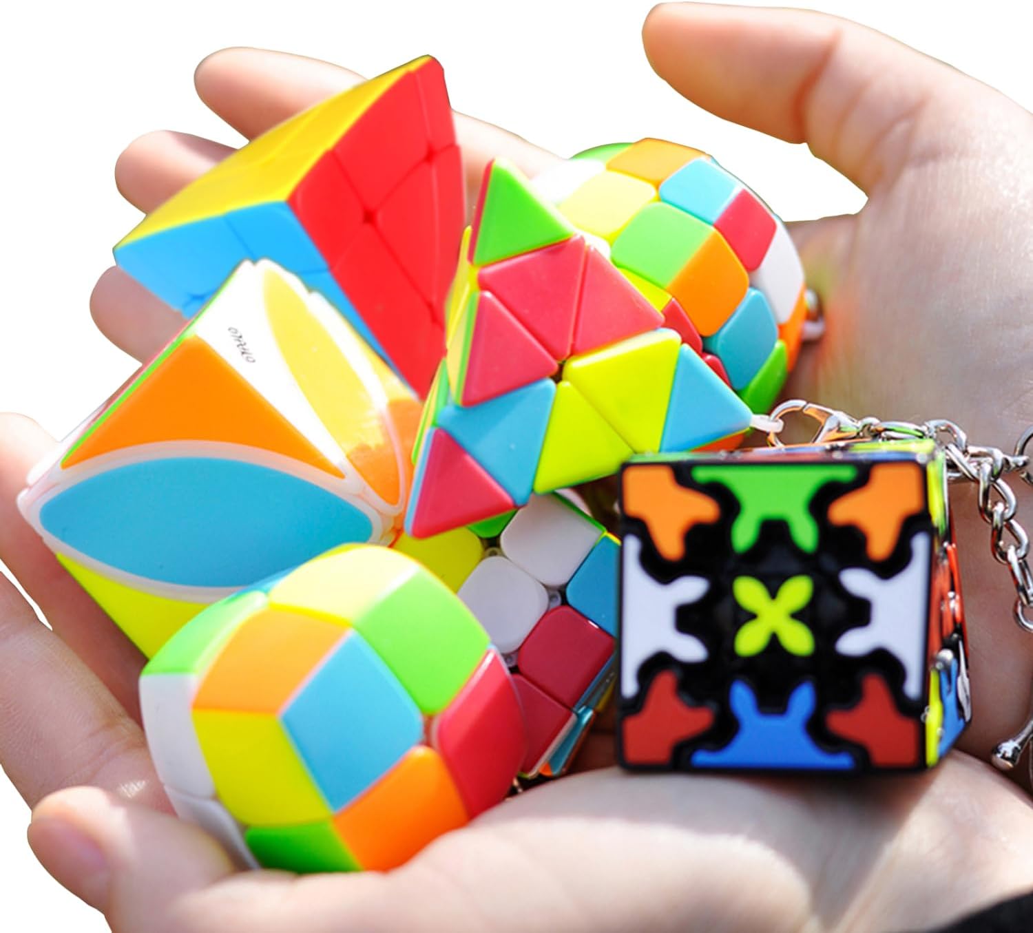 Tropibed Keychain Cube Set, Keyring Magic Cube Bundle of 2×