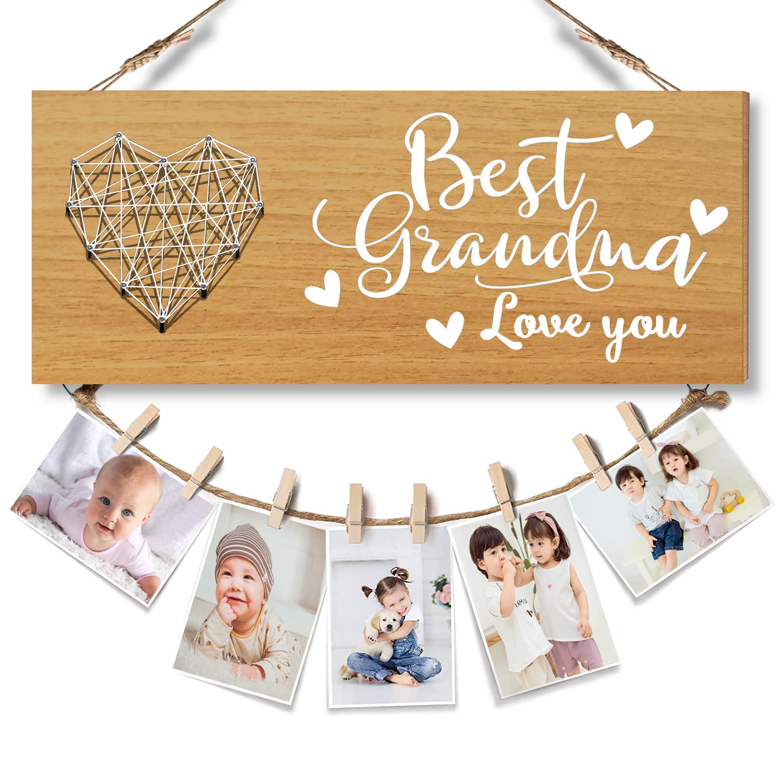 Photo 1 of 2 pcs bundle
QTGPET Grandma Gifts Birthday Gifts for Grandma from Granddaughter Grandson, Grandkids Picture Frame Nana Grandmother Gifts for Grandparents (Yellow)