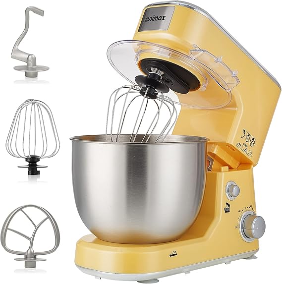 CUSIMAX Stand Mixer, 5QT Stainless Steel Bowl Food Mixer, TiltHead Kitchen