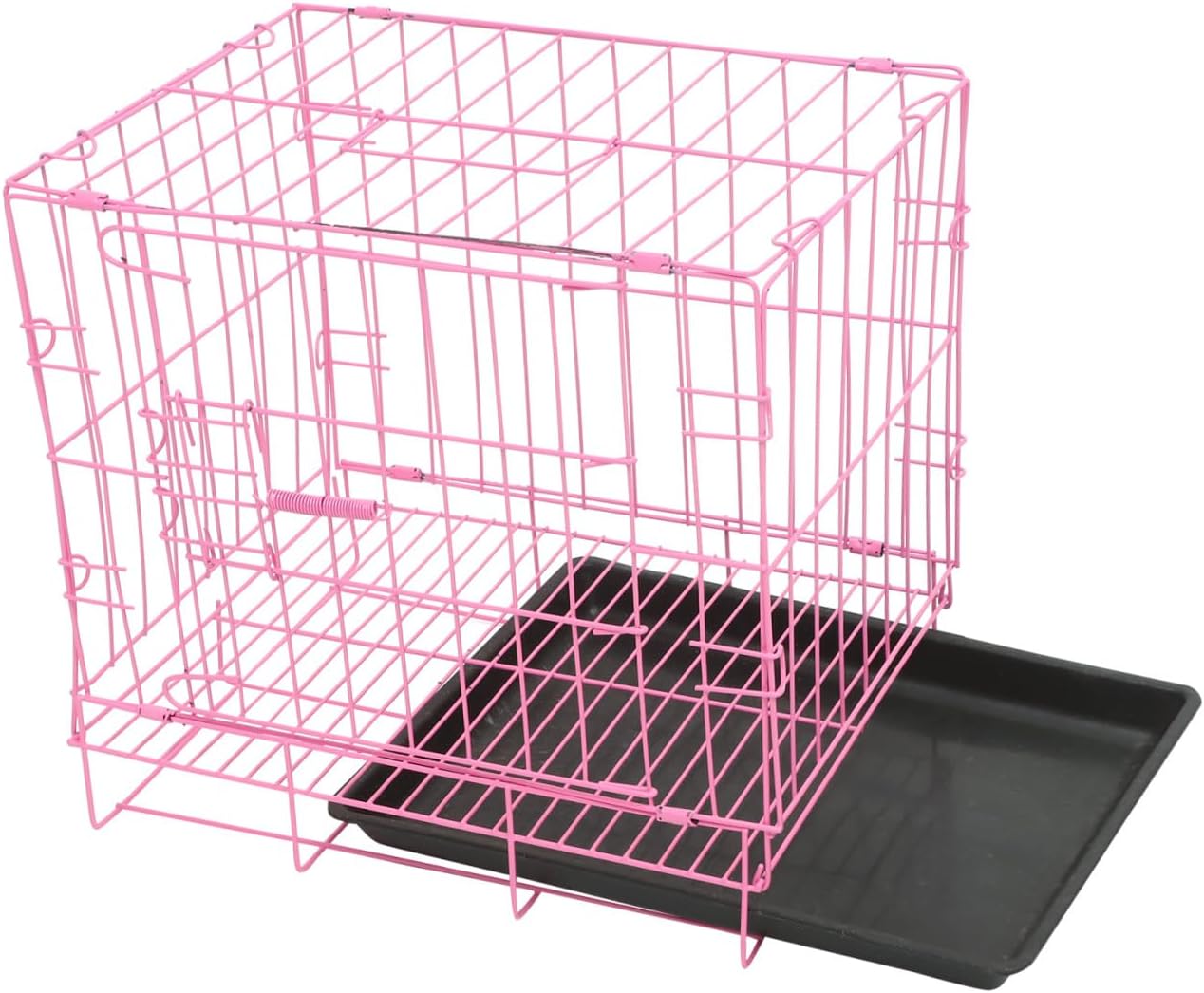 Kisangel Dog Folding Cage Portable Pet Crate Easy to Assemble for Small to Medium Dogs Ventilation for Comfort