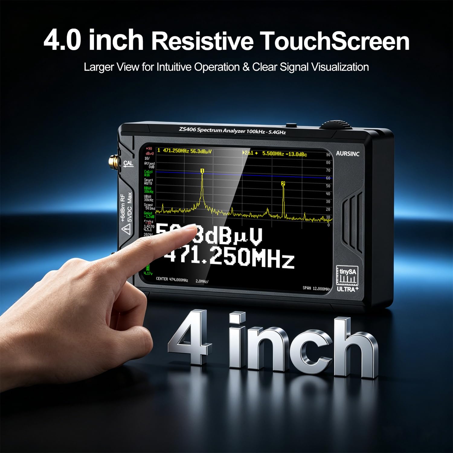 Amazon.co.jp: AURSINC TinySA Ultra+ ZS406 スペクトラムアナライザー