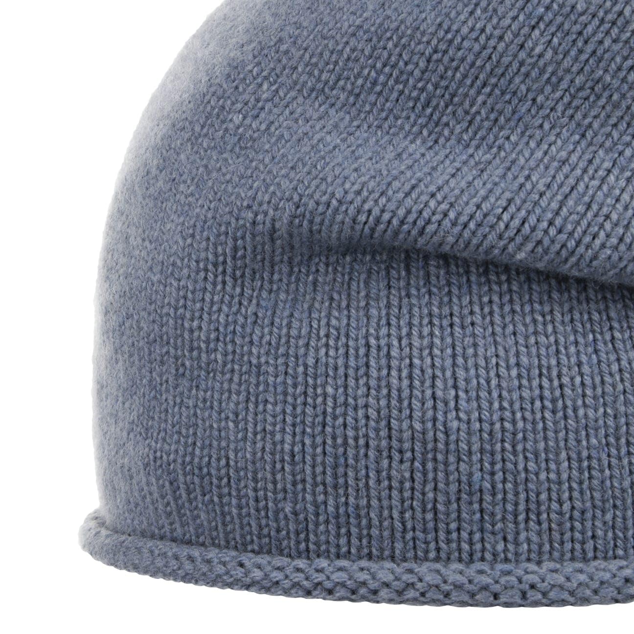 LIERYS Merino Kaszmir czapka Zrolowany brzeg Wyprodukowano w Niemczech Unisex Jesien Zima
