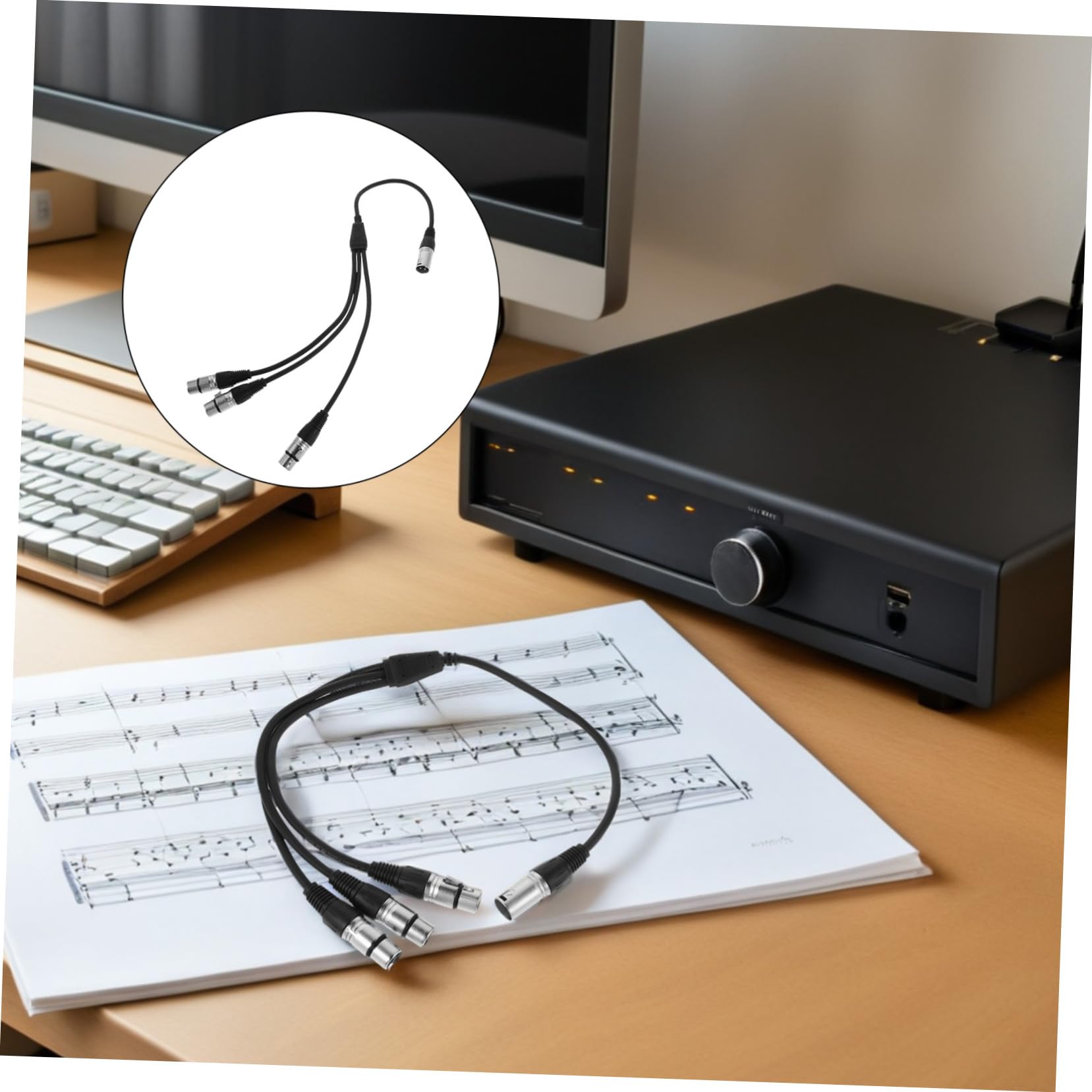 Toddmomy Xlr Mikrofon Splitter 1 zu 3, 0, 6m, 2 Stück für Studio