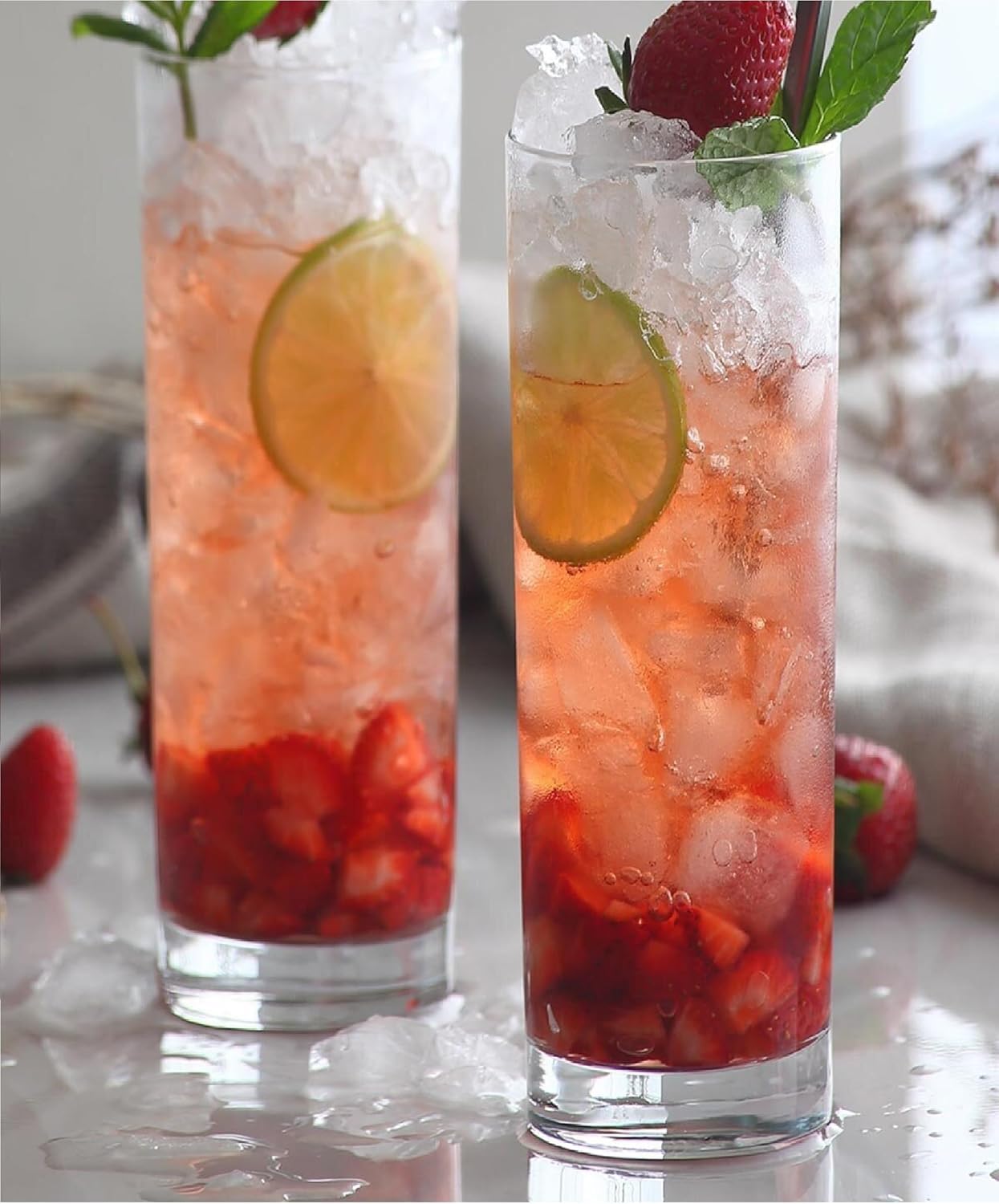 NORDIC SCHILLER Bicchiere Long Drink Set 6, 480ml 100% SENZA PIOMBO Bicchieri Cocktail Particolari, Bicchieri Acqua Moderni, Bicchieri Coktail, Bichiere Succo, Caipirinha Highball Glasses