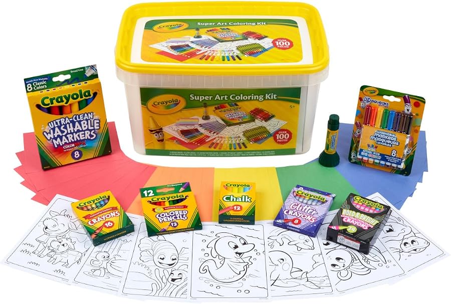 Crayola Super Art Coloring Kit product and packaging