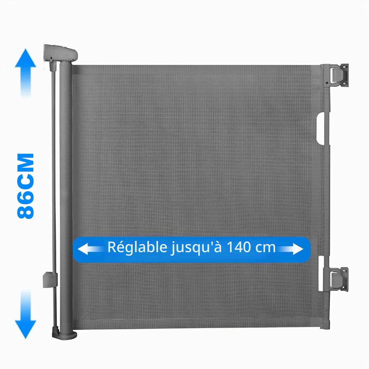Barriere De Securite Enfant Extensible 0-150 Cm, Barriere Extensible pour Chien, Protection Exténsible Opération à Une Main pour Escaliers, Couloirs, Intérieurs Et Extérieurs