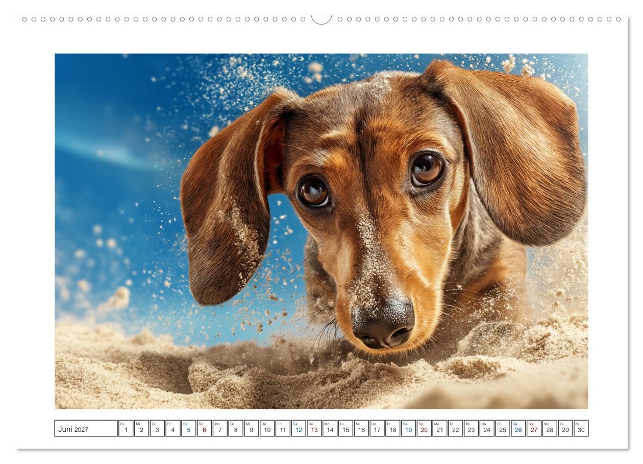 Kleine Beine, großes Glück (Wandkalender 2027 DIN A2 quer), CALVENDO Monatskalender: Dieser Dackelkalender begleitet dich mit 12 Monaten voller ... und herzerwärmender Momente. (CALVENDO Tiere)