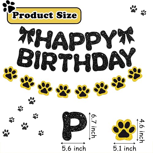 Vista 36 de Cartel con temática de perro feliz cumpleaños, decoración colorida para niños, bebés, perros, suministros de fiesta de cumpleaños Perro