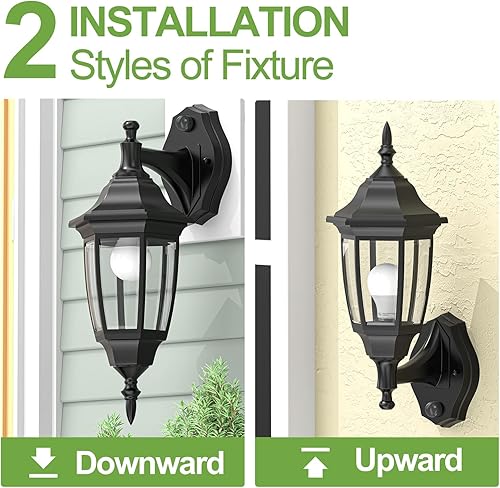 Miniatura 5 de EMART Aplique de Porche Exterior de Anochecer a Amanecer, Dispositivos de Luz Exterior LED Impermeables, Manejo Especial de Material de Plástico