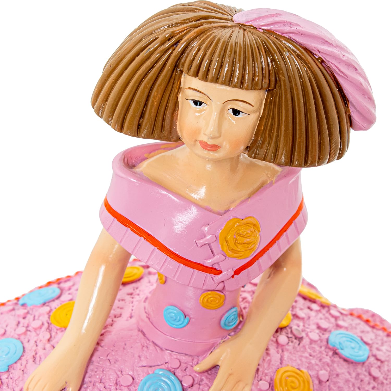 AlexandreHouse Figure Resin Menina Pink_25X12X18CM, Multicolor - Image 3