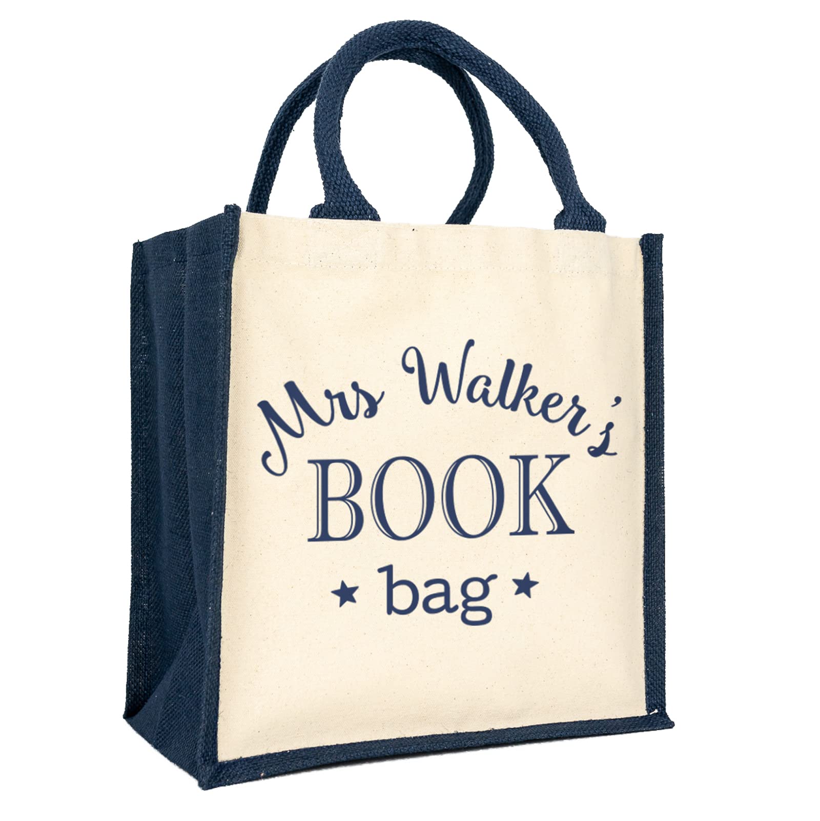 Stickerscape Canvas Book Bag (Navy) | Teacher Gift, End of Term Gift | Made in the UK