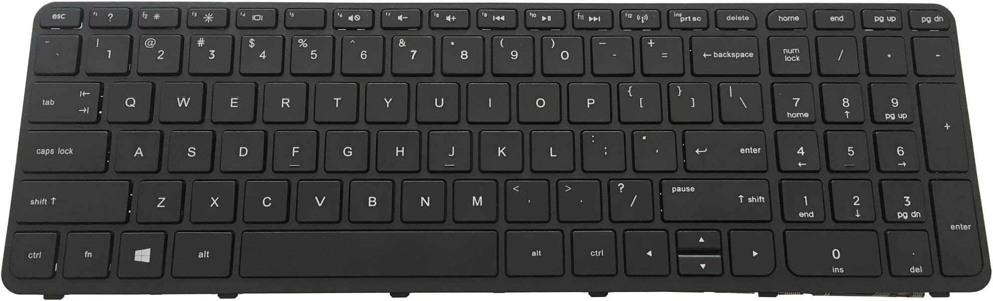 Laptop Keyboard for HP Pavilion 17-e 17-e000 17-e100 17-e040us 17-e049wm 17-e019dx 17-e112dx 17-e113dx 17-e116dx 17-e117dx 17-e010us 17-e020us 17-e046us US keypad with Frame