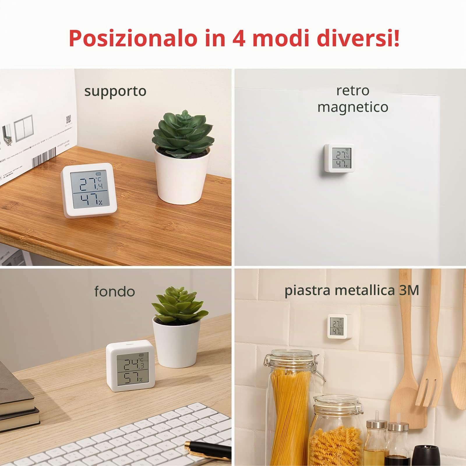 SwitchBot Termometro Igrometro Bluetooth Sensore Temperatura Umidità Interno Casa con Rugiada VPD