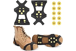 Ice Cleats for Boots Shoes, Anti Slip Ice Shoe Grips
