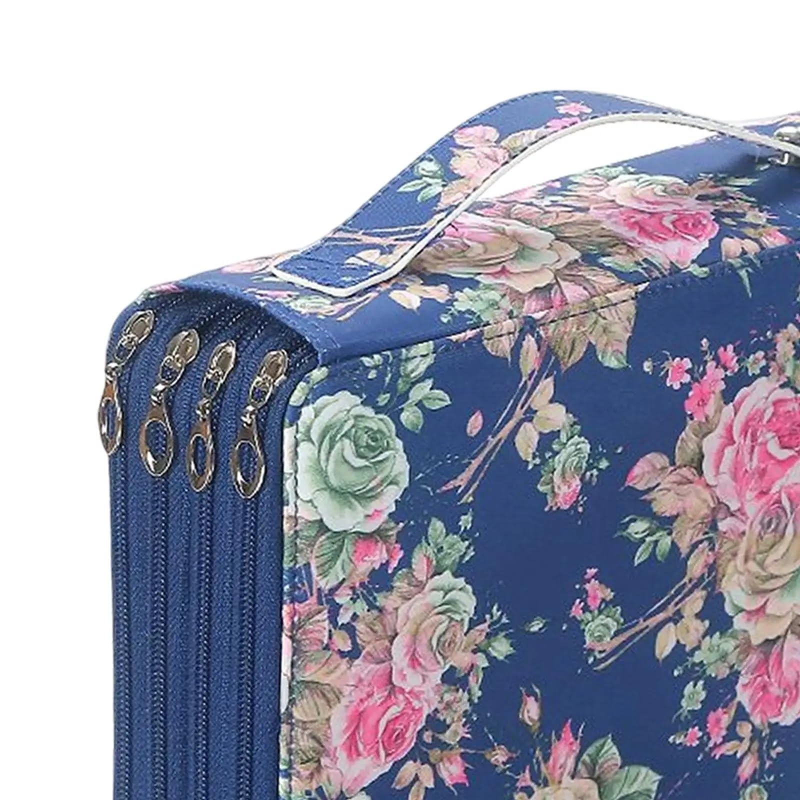 Astuccio Grande Astuccio portapenne, Organizer for riporre Penne, con Manico con Cerniera, Borsa for Vernice, for Penne e pennarelli(Blue)