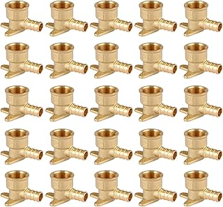 GUOFIS(Pack of 25) Pex 1/2 Inch x 1/2 Inch Female NPT Drop Ear Elbow,PEX Brass Fittings for Transition from Pex to Threaded