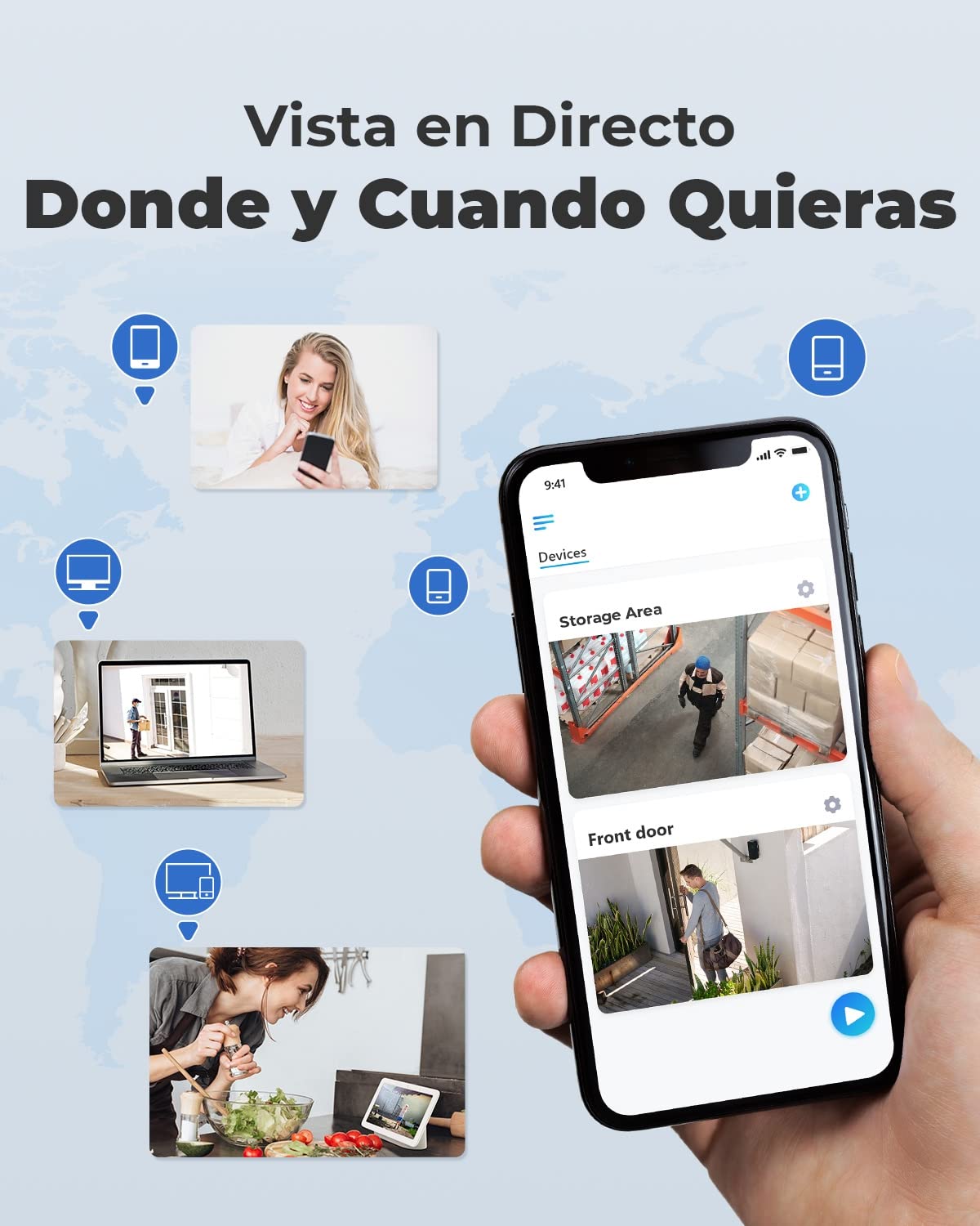 Reolink 4K Kit Camaras de Seguridad, 4X Cámaras IP PoE de Vigilancia Exterior, NVR 8CH con 2TB HDD para Grabación 24/7, Detección de Persona/Vehículo, IP67 Impermeable, Visión Nocturna, RLK8-800B4