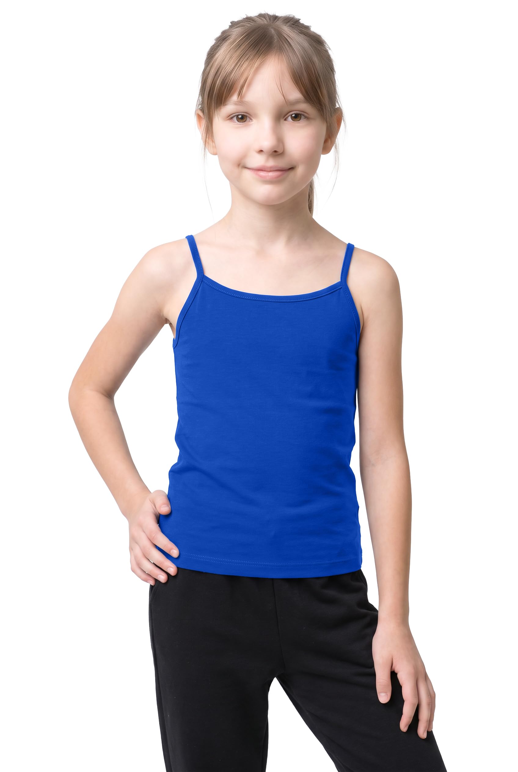 Kurve Girl’s Sleeveless Tank Top – Stretch Undershirts Cami Camisole, UV Protective Fabric, Rated UPF 50+ (Made in USA)