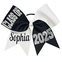 Vista 2 de Class of" Senior Tick Tock Cheer Hair Bow - Regalos de graduación
