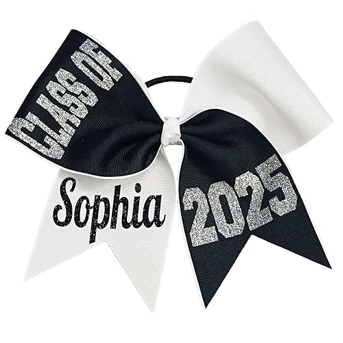 Miniatura 2 de "Class of" Senior Tick Tock Cheer Hair Bow - Regalos de graduación
